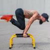 Lebert Parallette Bars – Heavy-Duty Bodyweight Training Equipment for Dips, Pushups, L-Sits & Core Workouts – Non-Slip Grips, 400 lb Capacity – Includes 2 Bars + 2 Workout Guides(Yellow)