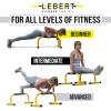 Lebert Parallette Bars – Heavy-Duty Bodyweight Training Equipment for Dips, Pushups, L-Sits & Core Workouts – Non-Slip Grips, 400 lb Capacity – Includes 2 Bars + 2 Workout Guides(Black)