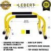 Lebert Parallette Bars – Heavy-Duty Bodyweight Training Equipment for Dips, Pushups, L-Sits & Core Workouts – Non-Slip Grips, 400 lb Capacity – Includes 2 Bars + 2 Workout Guides(Black)