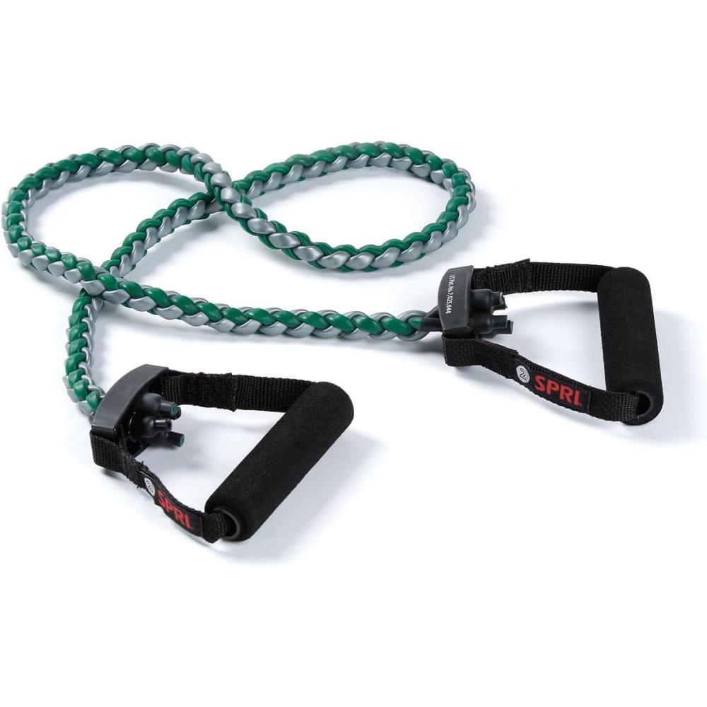 imageSPRI Braided Xertube Resistance Bands  Premium Exercise Band for Men amp Women  Workout Equipment for Home Gym Fitness Training  Comfort Grip for Strength Weights and ResistanceLIGHT