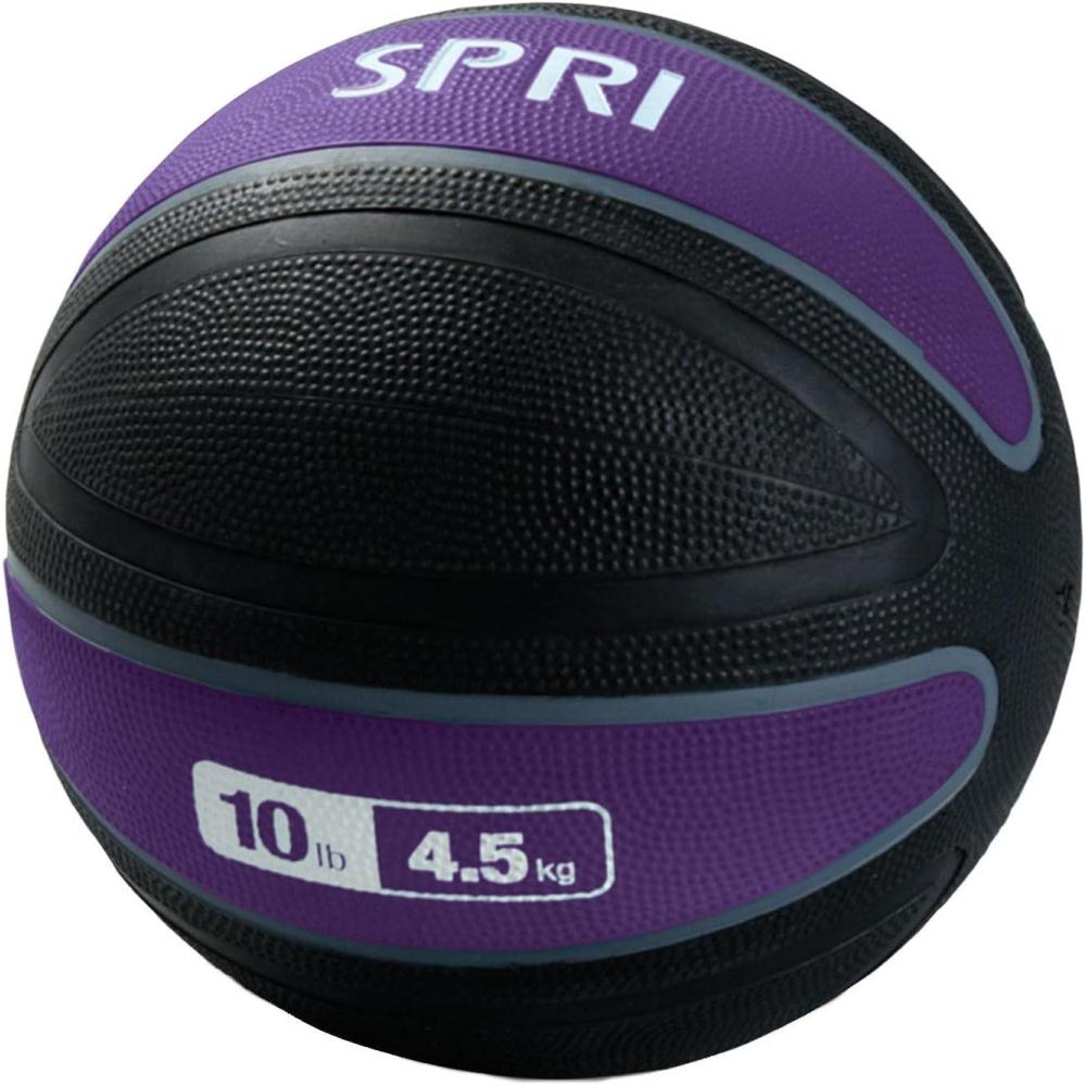 imageSPRI Medicine Ball Exercise Workout Ball for Endurance Training Thick Walled HeavyDuty Textured Surface EasytoRead Weight Label MultiUse Fitness Tool Durable Construction