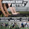 Lebert EQualizer Total Body Strengthener – Portable Dip Station for Full Bodyweight Training – Includes Hip Resistance Band & Online Coaching – Available in Standard & XL Sizes(Black Regular)