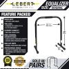 Lebert EQualizer Total Body Strengthener – Portable Dip Station for Full Bodyweight Training – Includes Hip Resistance Band & Online Coaching – Available in Standard & XL Sizes(Black Regular)