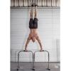 Lebert Fitness Dip Bar Stand – Original Equalizer Total Body Strengthener Pull Up Bar Home Gym Exercise Equipment Dipping Station – Frank Medrano Series, Workout Guide and Online Group – Chrome (XL)