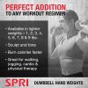 SPRI Dumbbells Hand Weights Set of 2 – Vinyl Coated Exercise & Fitness Dumbbell for Home Gym Equipment Workouts Strength Training Free Weights for Women, Men (1-10 Pound, 12, 15, 18, 20 lb)((L) Dark Grey | 15-Pound)