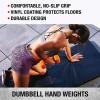 SPRI Dumbbells Hand Weights Set of 2 – Vinyl Coated Exercise & Fitness Dumbbell for Home Gym Equipment Workouts Strength Training Free Weights for Women, Men (1-10 Pound, 12, 15, 18, 20 lb)((H) Black | 8-Pound)