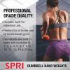 SPRI Dumbbells Hand Weights Set of 2 – Vinyl Coated Exercise & Fitness Dumbbell for Home Gym Equipment Workouts Strength Training Free Weights for Women, Men (1-10 Pound, 12, 15, 18, 20 lb)((L) Dark Grey | 15-Pound)