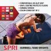 SPRI Dumbbells Hand Weights Set of 2 – Vinyl Coated Exercise & Fitness Dumbbell for Home Gym Equipment Workouts Strength Training Free Weights for Women, Men (1-10 Pound, 12, 15, 18, 20 lb)((L) Dark Grey | 15-Pound)