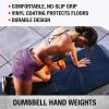 SPRI Dumbbells Hand Weights Set of 2 – Vinyl Coated Exercise & Fitness Dumbbell for Home Gym Equipment Workouts Strength Training Free Weights for Women, Men (1-10 Pound, 12, 15, 18, 20 lb)((G) Purple | 7-Pound)