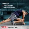 SPRI Exercise Mat for Fitness, Yoga, Pilates, Stretching & Floor Exercises (46″L x 20″W x 1/2-Inch Thick)