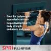 SPRI Pull Up Bar – 8-Grip and 12-Grip Door Frame Mounting Pull-Up Bar for Versatile Workouts – Rugged Steel Frame with Foam Handles – Supports 300 Pounds – Fits Door Frames Up to 32 in. Wide – Black(8 Grip)