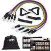 SPRI Resistance Band Kit – Resistance Training Interchangeable Tubes for Full Body Toning – Includes 5 Exercise Bands, Ankle/Wrist Strap with Padded Handles, Door Anchor, Exercise Guide, Carry Bag