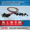 SPRI Resistance Band Kit – Resistance Training Interchangeable Tubes for Full Body Toning – Includes 5 Exercise Bands, Ankle/Wrist Strap with Padded Handles, Door Anchor, Exercise Guide, Carry Bag