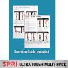 SPRI Ultra Toner Figure 8 Resistance Band with Padded Handles Great for Stretch, Exercise, Fitness Training, Yoga, Resistance Weights, Therapy, Gym or Home Workout Equipment.(Multi-Pack)