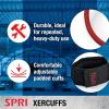 SPRI Xercuff Leg Resistance Band Exercise Cord with Non-Slip Padded Ankle Cuffs (All Bands Sold Separately) Portable for the Gym or At Home Workout Equipment(Red (Medium))