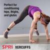 SPRI Xercuff Leg Resistance Band Exercise Cord with Non-Slip Padded Ankle Cuffs (All Bands Sold Separately) Portable for the Gym or At Home Workout Equipment(Red (Medium))