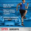 SPRI Xercuff Leg Resistance Band Exercise Cord with Non-Slip Padded Ankle Cuffs (All Bands Sold Separately) Portable for the Gym or At Home Workout Equipment(Green (Light))