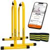 Lebert EQualizer Total Body Strengthener – Portable Dip Station for Full Bodyweight Training – Includes Hip Resistance Band & Online Coaching – Available in Standard & XL Sizes(Yellow Regular)