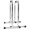 Lebert Fitness Dip Bar Stand – Original Equalizer Total Body Strengthener Pull Up Bar Home Gym Exercise Equipment Dipping Station – Frank Medrano Series, Workout Guide and Online Group – Chrome (XL)