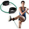 SPRI Xercuff Leg Resistance Band Exercise Cord with Non-Slip Padded Ankle Cuffs (All Bands Sold Separately) Portable for the Gym or At Home Workout Equipment(Green (Light))