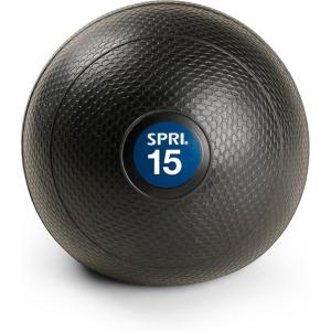 SPRI Dead Weight Slam Ball – Durable Sand-Filled No-Bounce Heavy Duty Ball for Tossing, Slamming, Core Strength Training, Endurance, and General Fitness – Easy to Read Weight Label(15-Pound (Blue) – OLD)