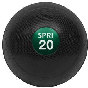 SPRI Dead Weight Slam Ball – Durable Sand-Filled No-Bounce Heavy Duty Ball for Tossing, Slamming, Core Strength Training, Endurance, and General Fitness – Easy to Read Weight Label(20-Pound (Green) – OLD)