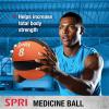 SPRI Medicine Ball – Exercise Workout Ball for Endurance Training – Thick Walled Heavy-Duty Textured Surface, Easy-to-Read Weight Label – Multi-Use Fitness Tool – Durable Construction(08-Pound (Orange))