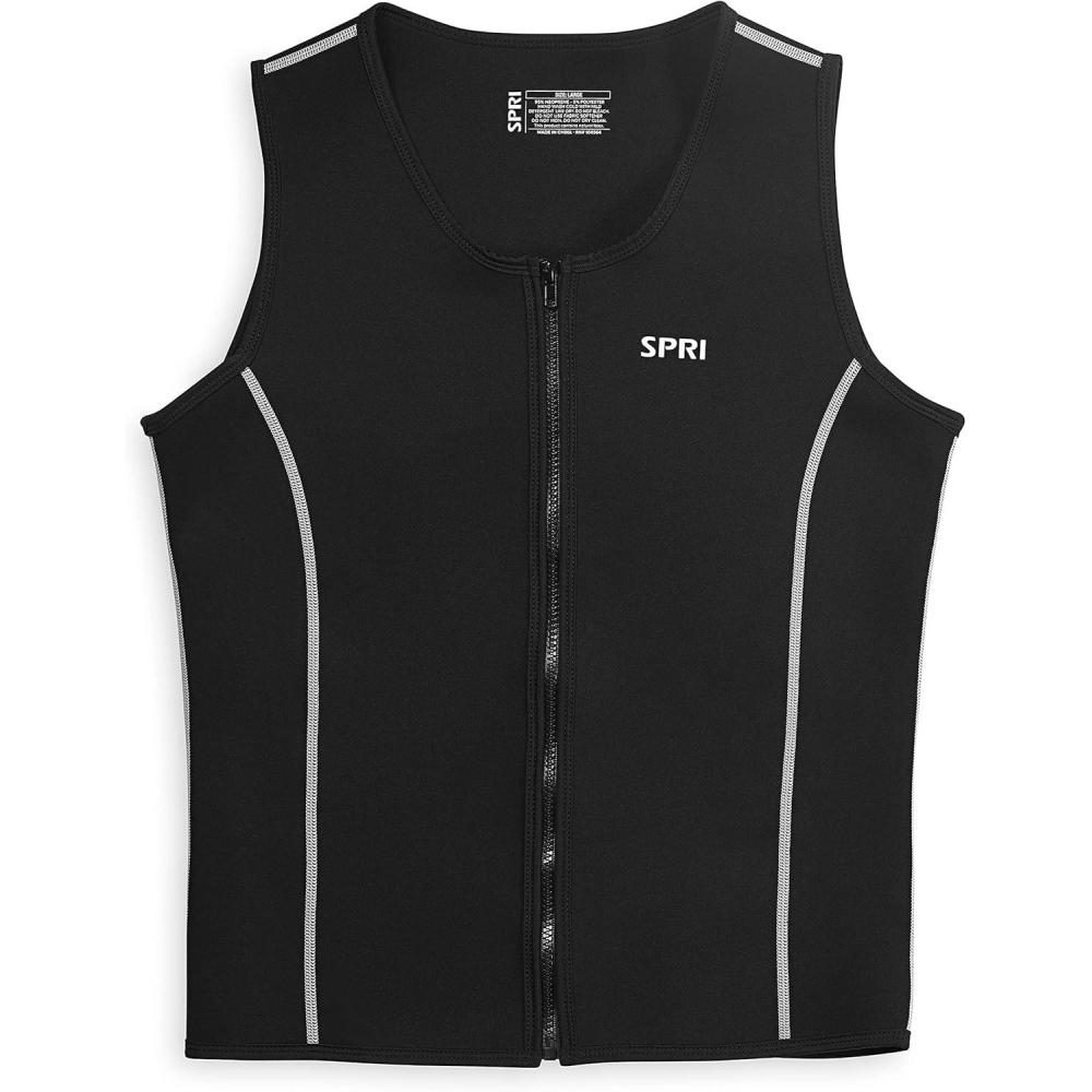 imageSPRI Mens Sauna Vest Comfortable and Durable Neoprene Fabric with FullZip Design for Everyday Use Fitness amp RunningLarge
